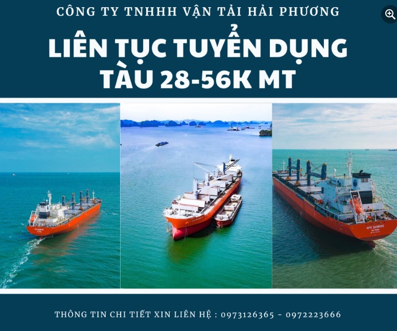 HẢI PHƯƠNG TUYỂN DỤNG CHO TÀU 28-56.000mt